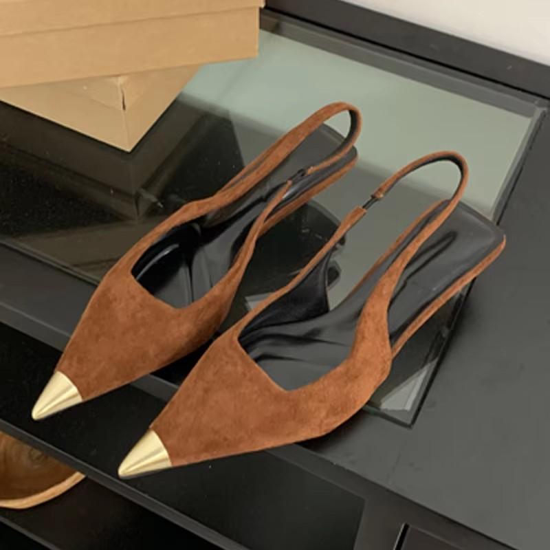 Módní dámské lodičky s špičatou špičkou, boty slingback, designové s leopardím potiskem, nízké tenké podpatky, pantofle, Zapatos De Mujer