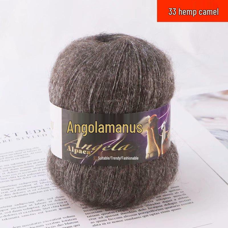 Angora Mohair Yarn - 42g Fine Long-Hair for Crochet, Knitting & Machine Use, Ideal for Coats & Shawls, Free Shipping