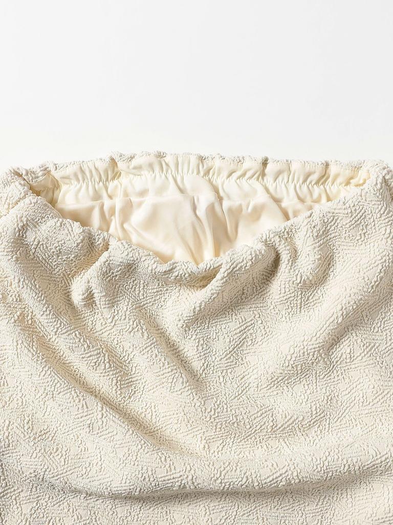 B:MING LIFE STORE by BEAMS Women's IVORY Jacquard Cut and Sew Skirt, One Size