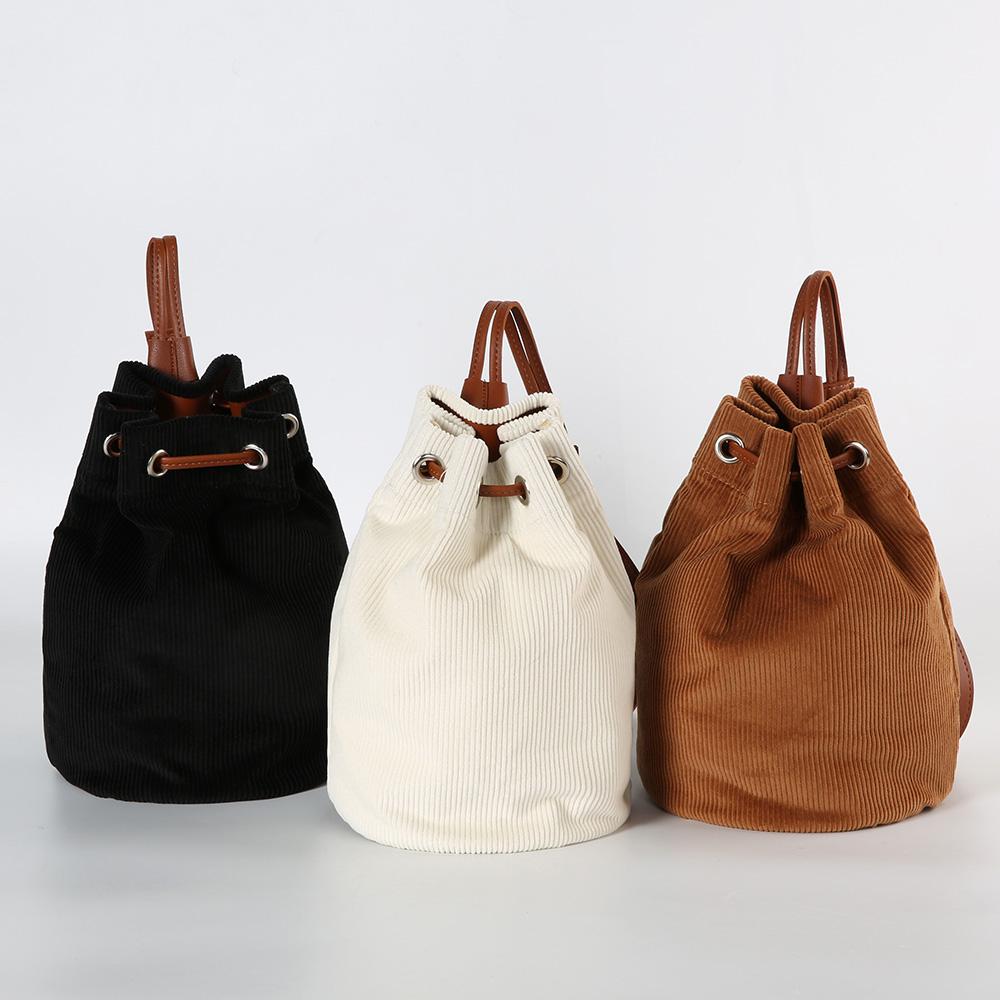 Olivia Pop OP_M2306 Corduroy Sling Bucket Bag