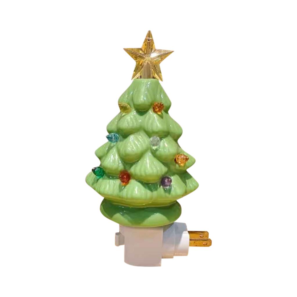 Plug-in Christmas Tree Night LightUL 360° Rotating Holiday Decoration