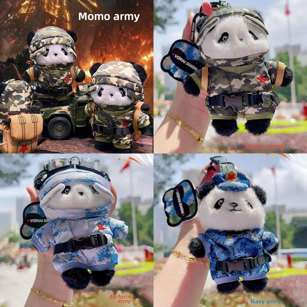 Army Navy Panda Plush Keyring Embroidered Details Enthusiasts Animal