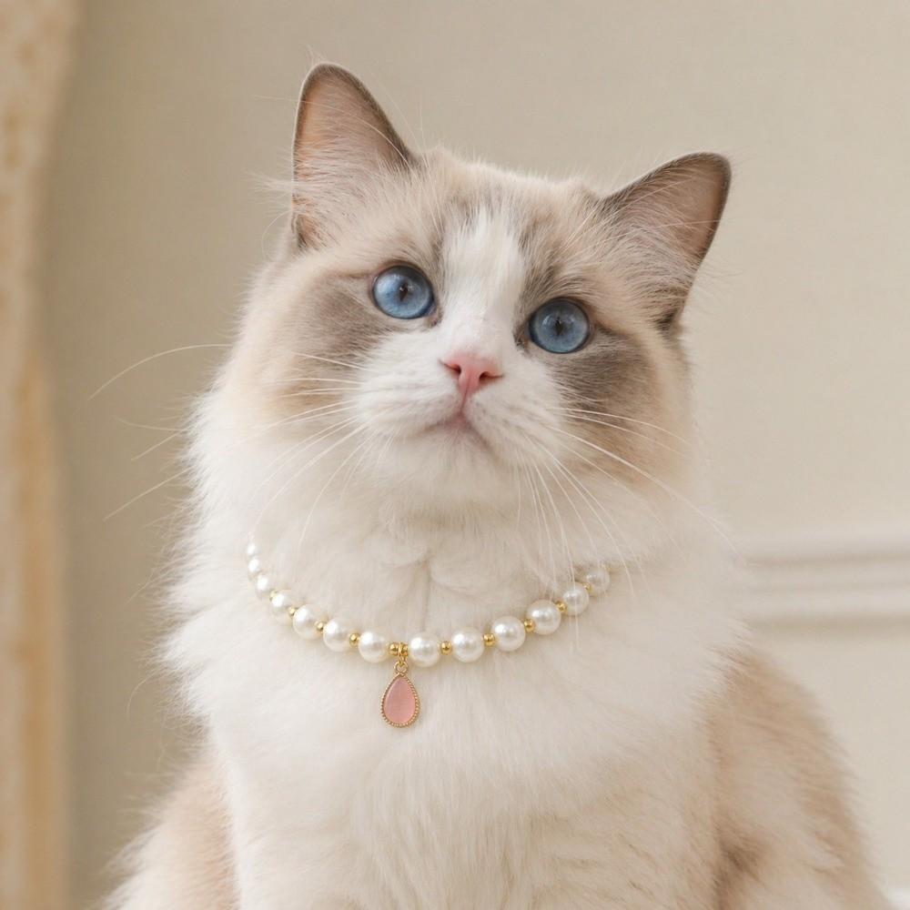 Water Droplet Pendant Dog Necklace Adjustable Cat Collar Pet Jewelry Cat Dog Choker Kitten