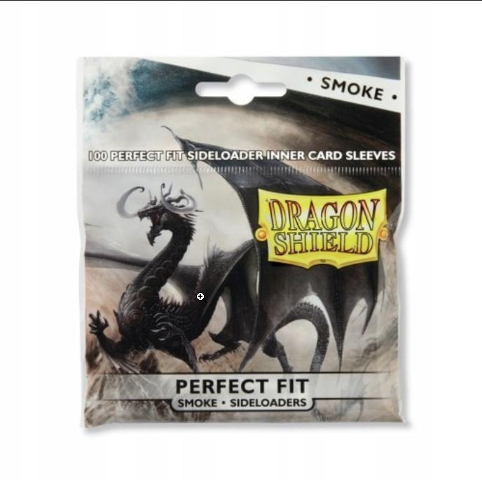 100 Dragon Shield Card Sleeves: Perfect Fit Sideloader Sleeves - Smoke