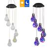 30LED & Copper Wire Colorful Lights Bulb Solar Wind Chimes Waterproof Garden Hanging Lamp Solar Windbell Light Christmas Decor