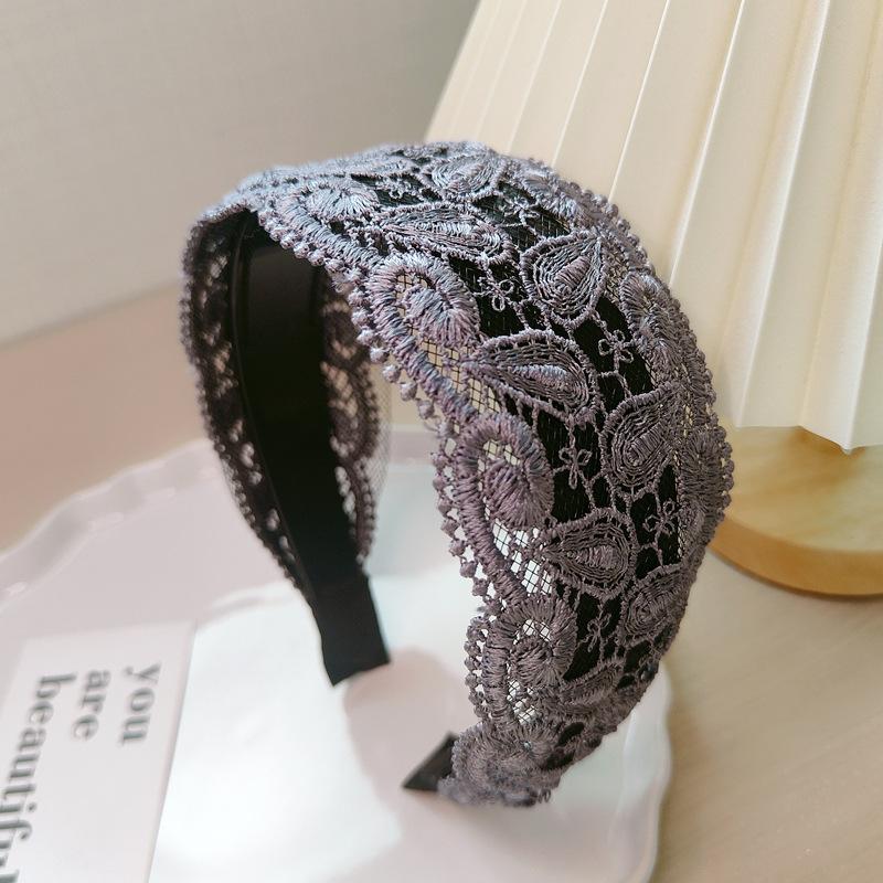 Widened Paisley Hollow Lace Hair Hoop Hair Accessories