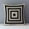 45x45cm square pillowcase  European Casual Cozy White & black geometric cushion cover for sofa/bed home decorative Pillow Case