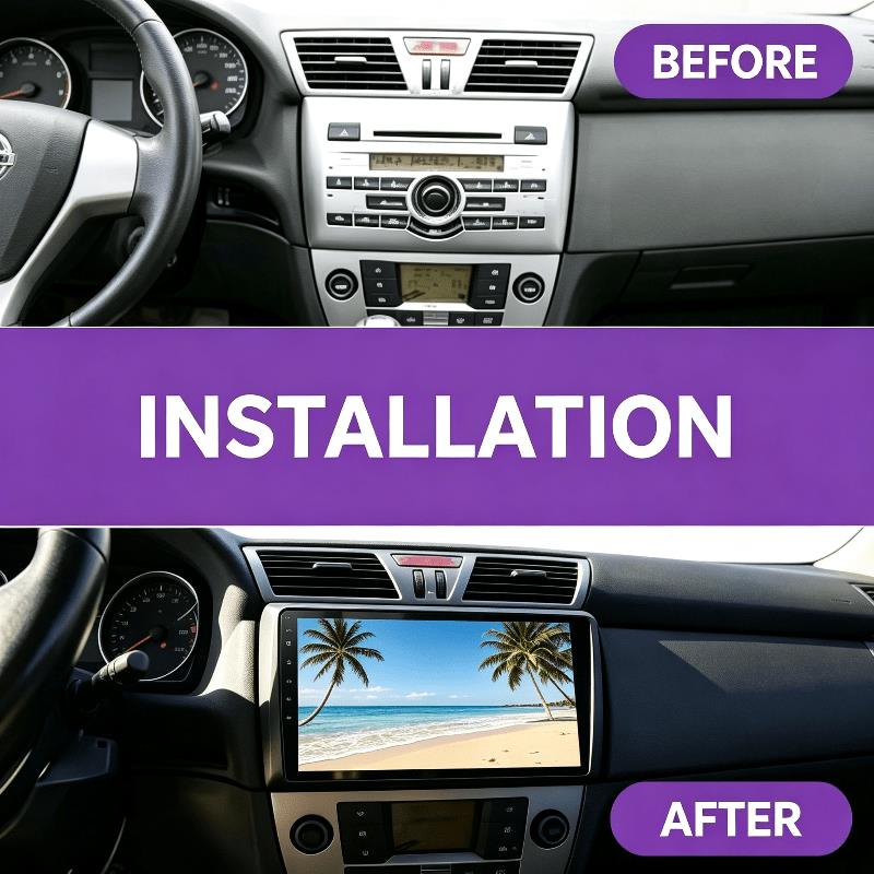 For Fiat Stilo 2001-2010 9 Inch 2 Din Car Stereo Radio Fascia Frame Refitting Dash Modification Panel Trim Bezel