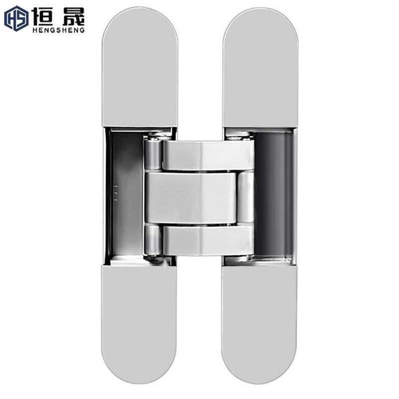 Doorplus Charnière de Porte Invisible Réglable 3D Charnières de Porte Alliage de Zinc Charnière de Porte Noire