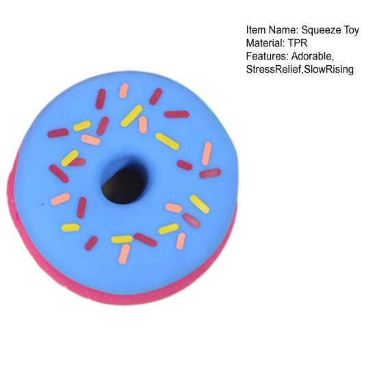 Realistic Donut Slow-Rising Squeeze Toy Soft Fidget for Stress Relief Cute Dessert-Themed Decompression Gadget for Kids Adults