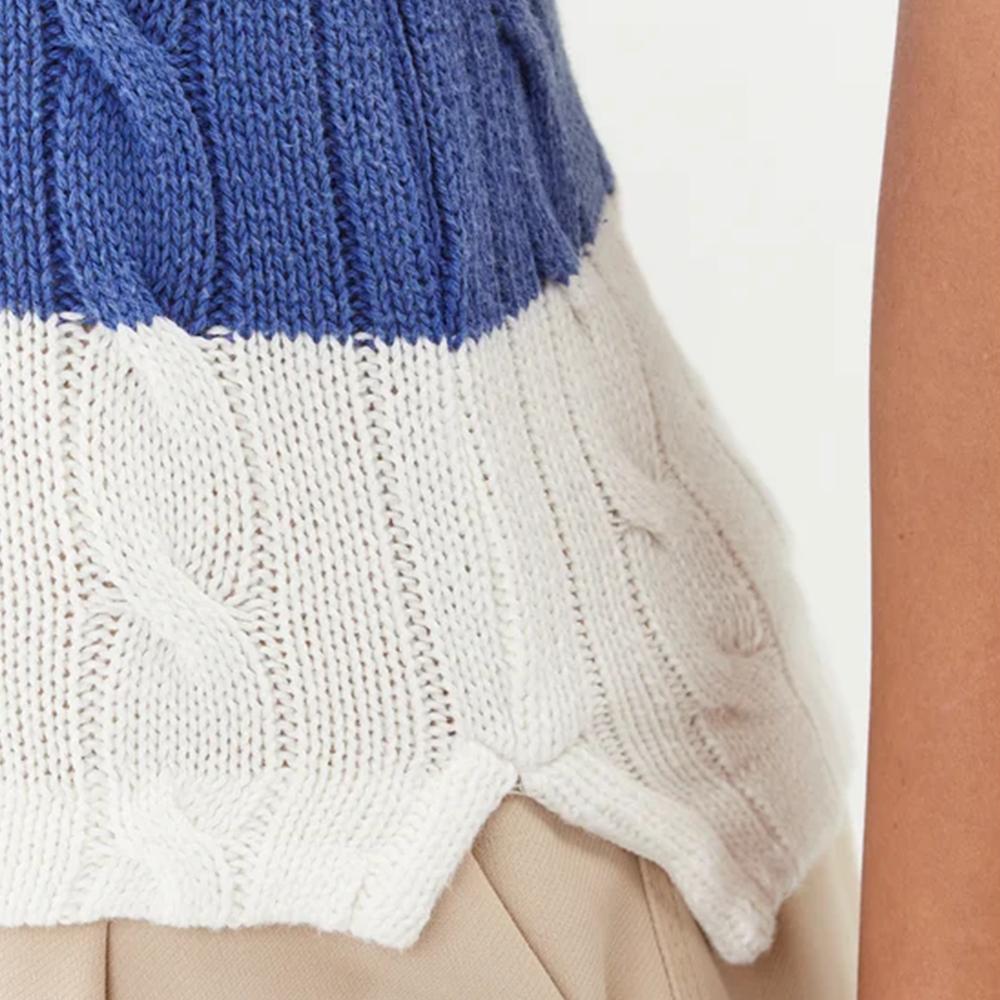 Polo Ralph Lauren Color Block Gestreiftes Strick-Poloshirt Damen Tops Multicolor 211905926-003