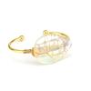 Handmade Gold Winding Natural Crystal Amethyst Water Drop Bracelet Bracelet Bracelet Rough Stone Crystal Bracelet B26