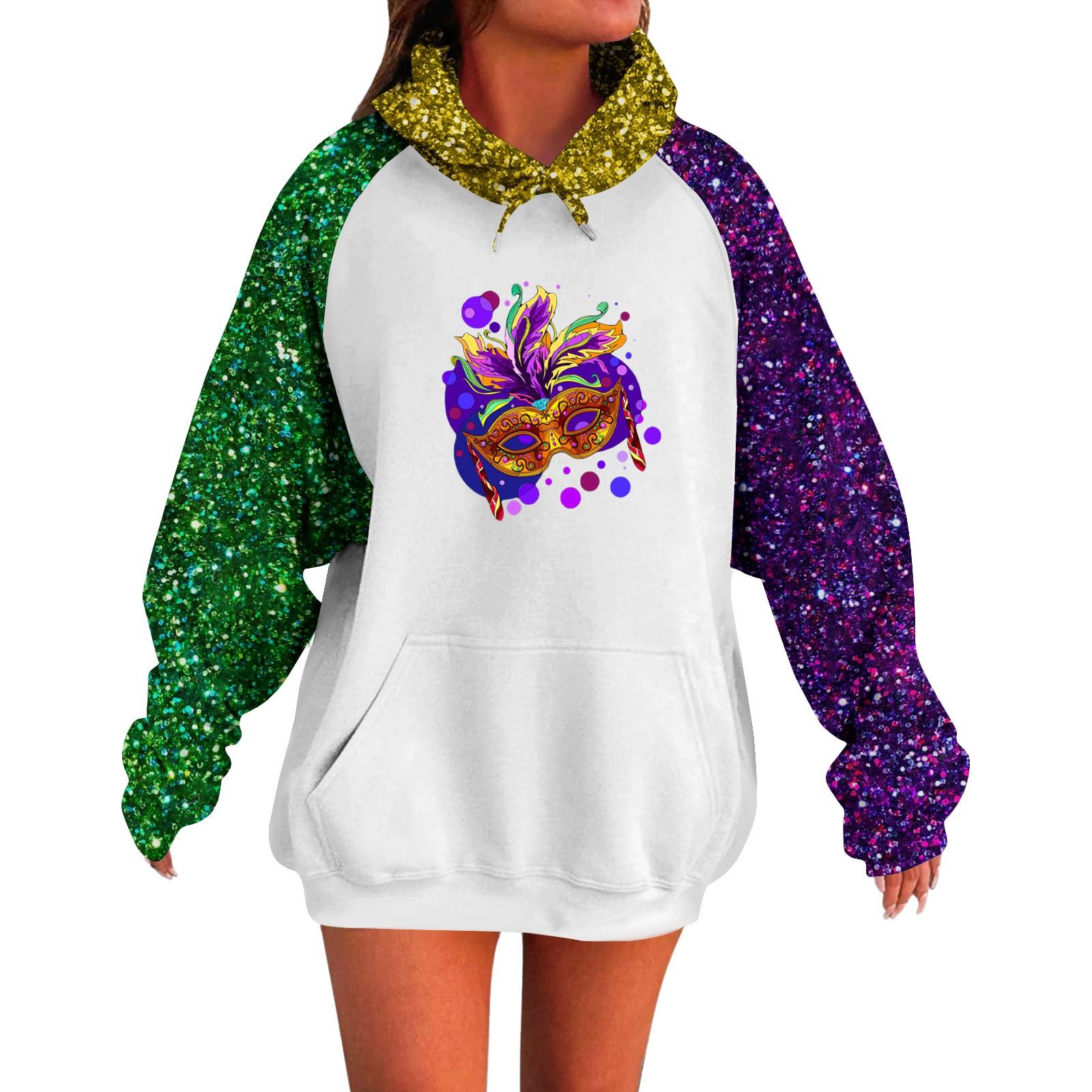 

Женская толстовка с капюшоном и длинными рукавами Carnival с очень большими плечами XS фиолетовый