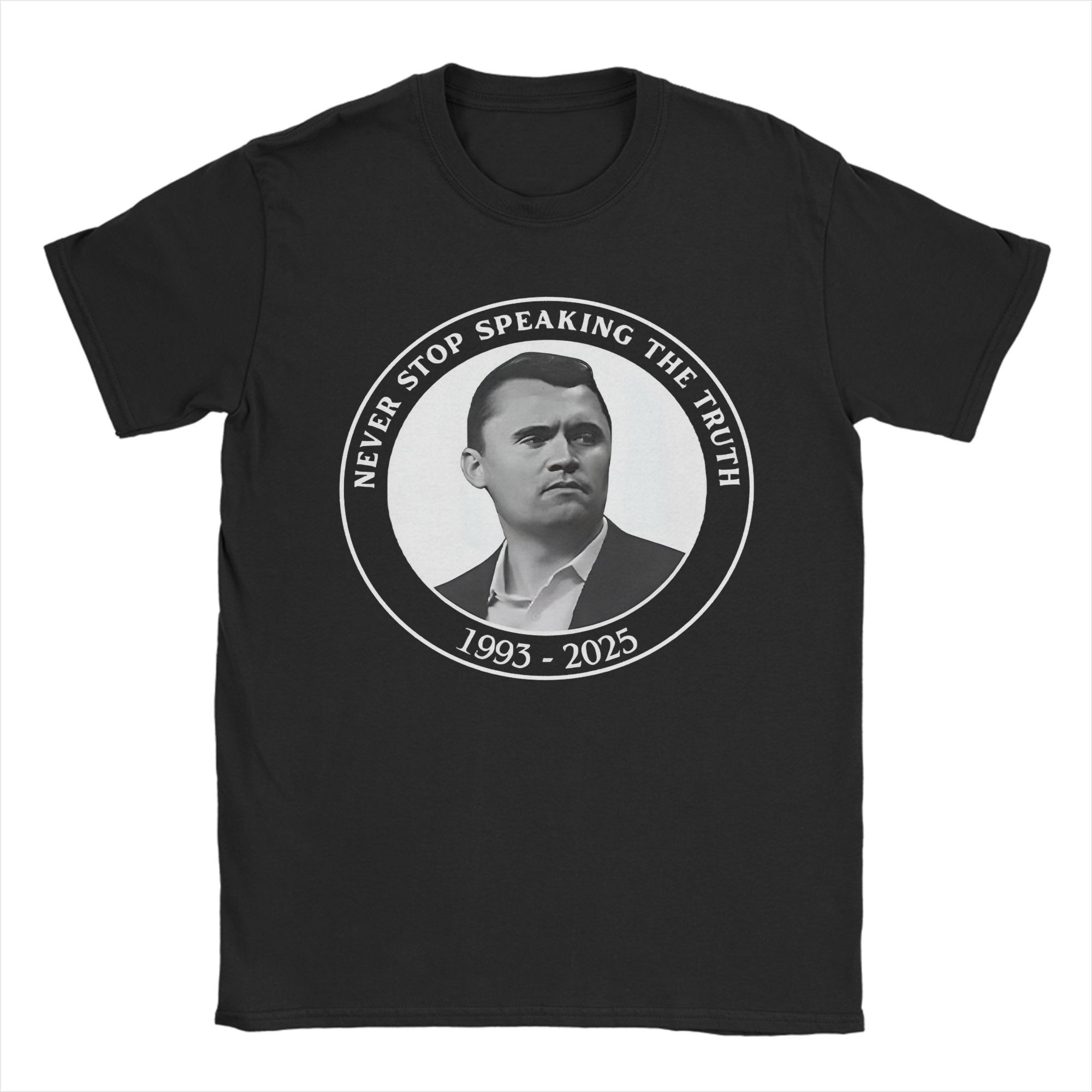 

Men s T-Shirt Charlie Kirk Funny Pure Cotton Tees Short Sleeve T Shirt Round Neck Clothes Graphic S