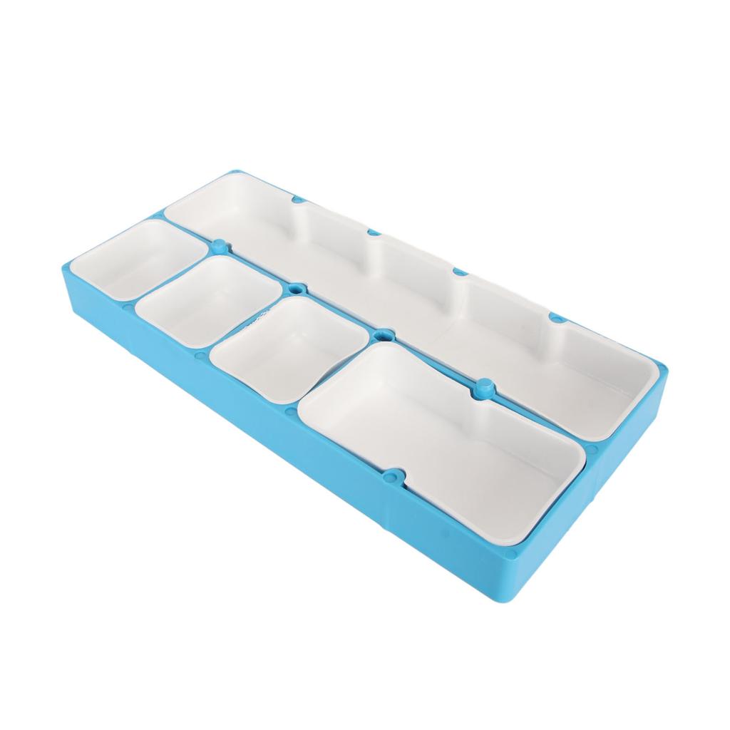 Watch Parts Storage Box 5 Compartments Rubber Lining Stackable Portable Watch Component Container for Screws Hardware