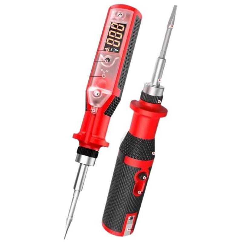 B97A-Electrical Induction Circuit Testing Tool Digital Voltage Tester Measuring Pen Cross-Head Flathead Screwdriver Pencil
