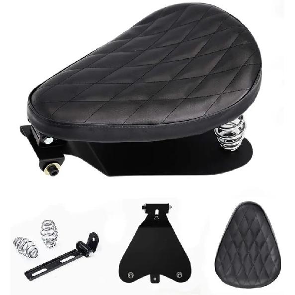 Black Leather Driver Driver Solo Seat For Sportster 883 1990-2013 Saddle Suitable Cruiser Bobber Chopper