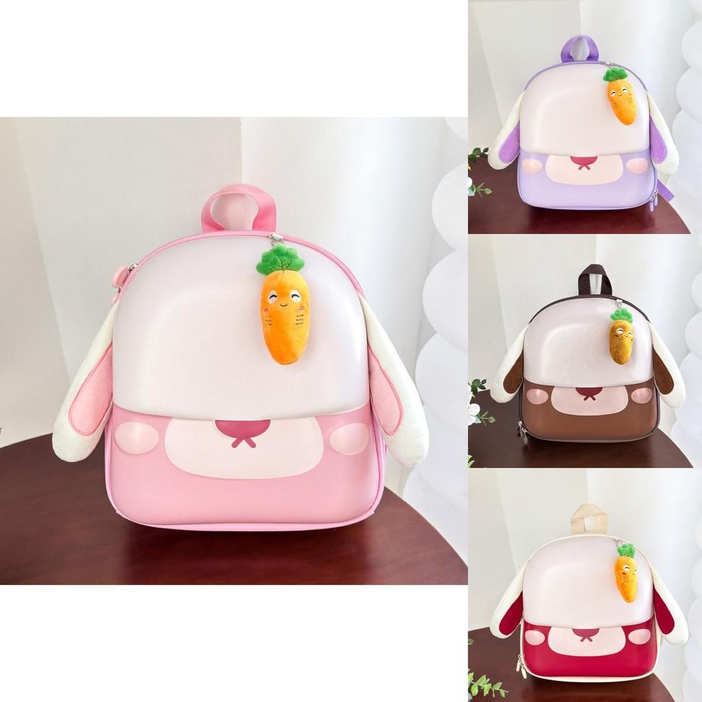 Cartoon Adorable Bunny Kids Backpack Lightweight Oxford Cloth For Boys And Girls
