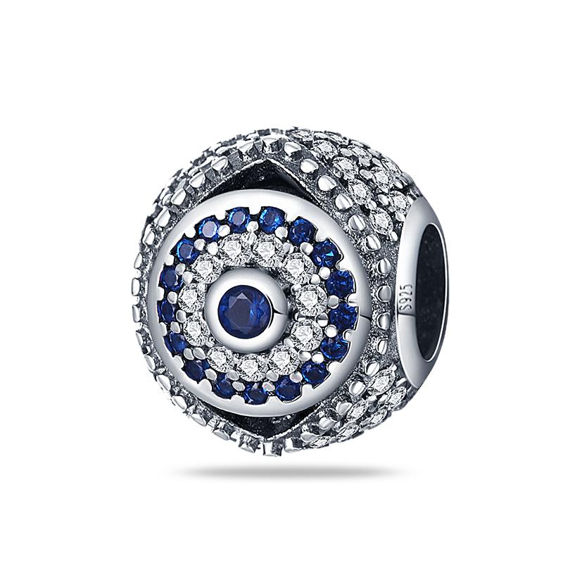 Newcopper Sparkling Zircon Devil'S Eye Horus' Eye Best Wishes Lucky Charms Beads Fit Pan Original Bracelets Diy Jewelry