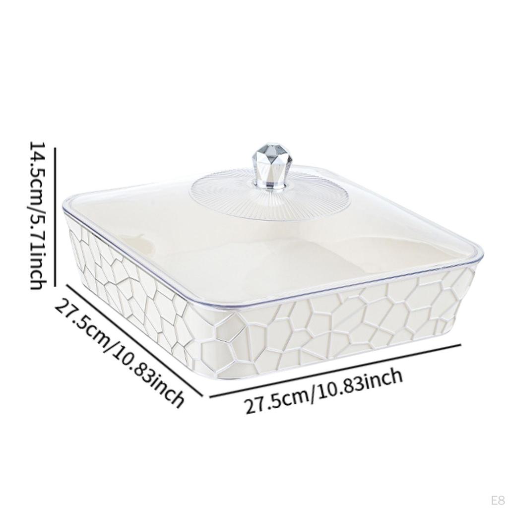 Food Serving Tray with Cover, Container for Home Use, Organizer Events