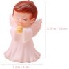 4Pcs Praying Angels Figurines, 2.55 inch Praying Angel Mini Plastic Angel Figurines for Garden Statue Home Decoration