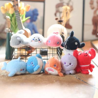 Bonito Bonito Animal Marinho Água-viva Pingente Brinquedo De Pelúcia Boneca Caranguejo Lagosta Chaveiro Saco Pendurado Decoração