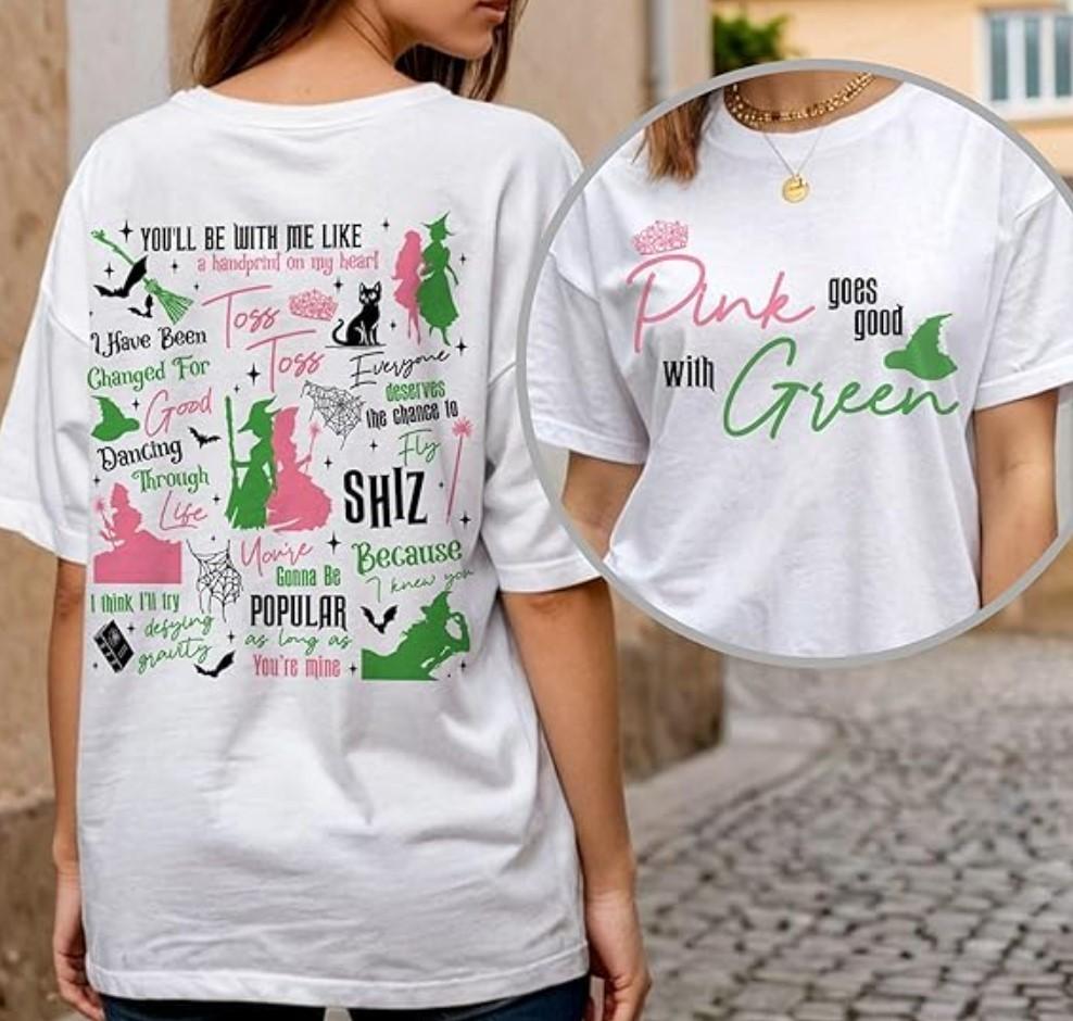 Pink Goes Good with Green ShirtWitch ShirtsHalloween T-Shirts for Gifts Unisex T-Shirt S