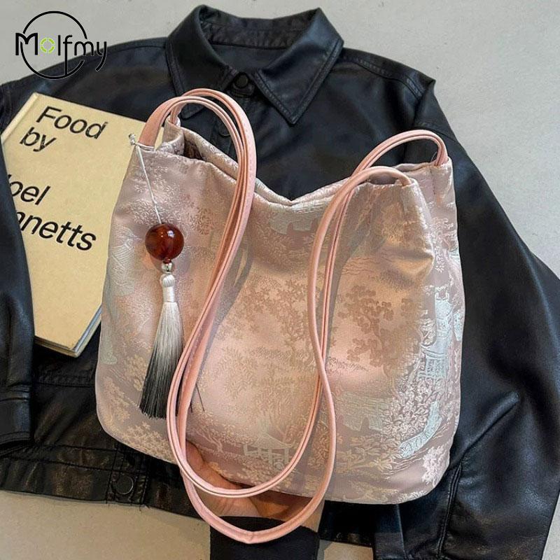Women's Shoulder Bags New Chinese Style Temperament Elegant Advanced Retro Tote Bag Fashi Large Capacity All-match Handbags