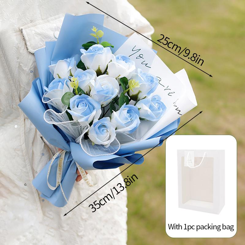 Finished Soap Roses Bouquet Mother'S Day Gifts Artificial Rose Bouquet Party Decor Supplies Wedding Birthday Graduation Gifts