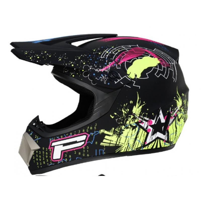 Full Face Motorcycle Helmet Adults Teens ABS Safety Electric Scooter Karting Off-Road Riding