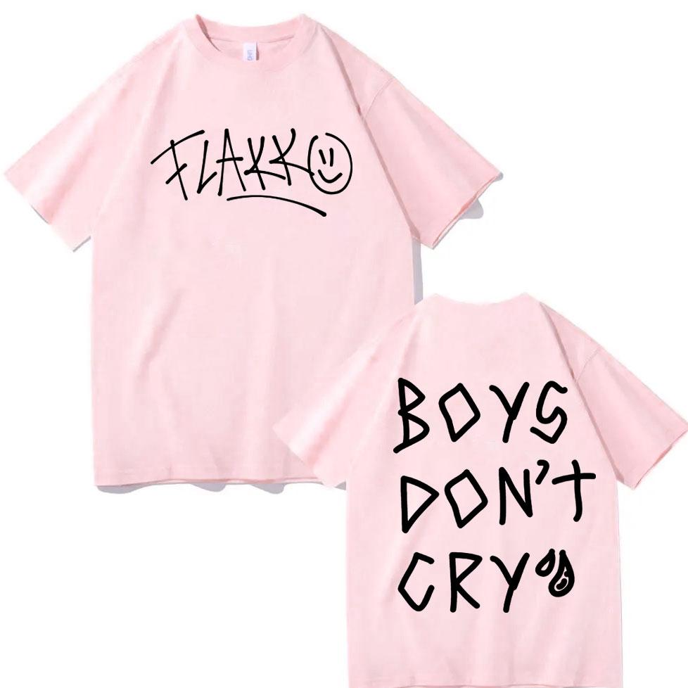 Rels B Flakk Smile Tshirt Boys Dont Cry Letter Print T Shirts Fashion Casual Oversized Short Sleeve Tshirts Unisex Streetwear