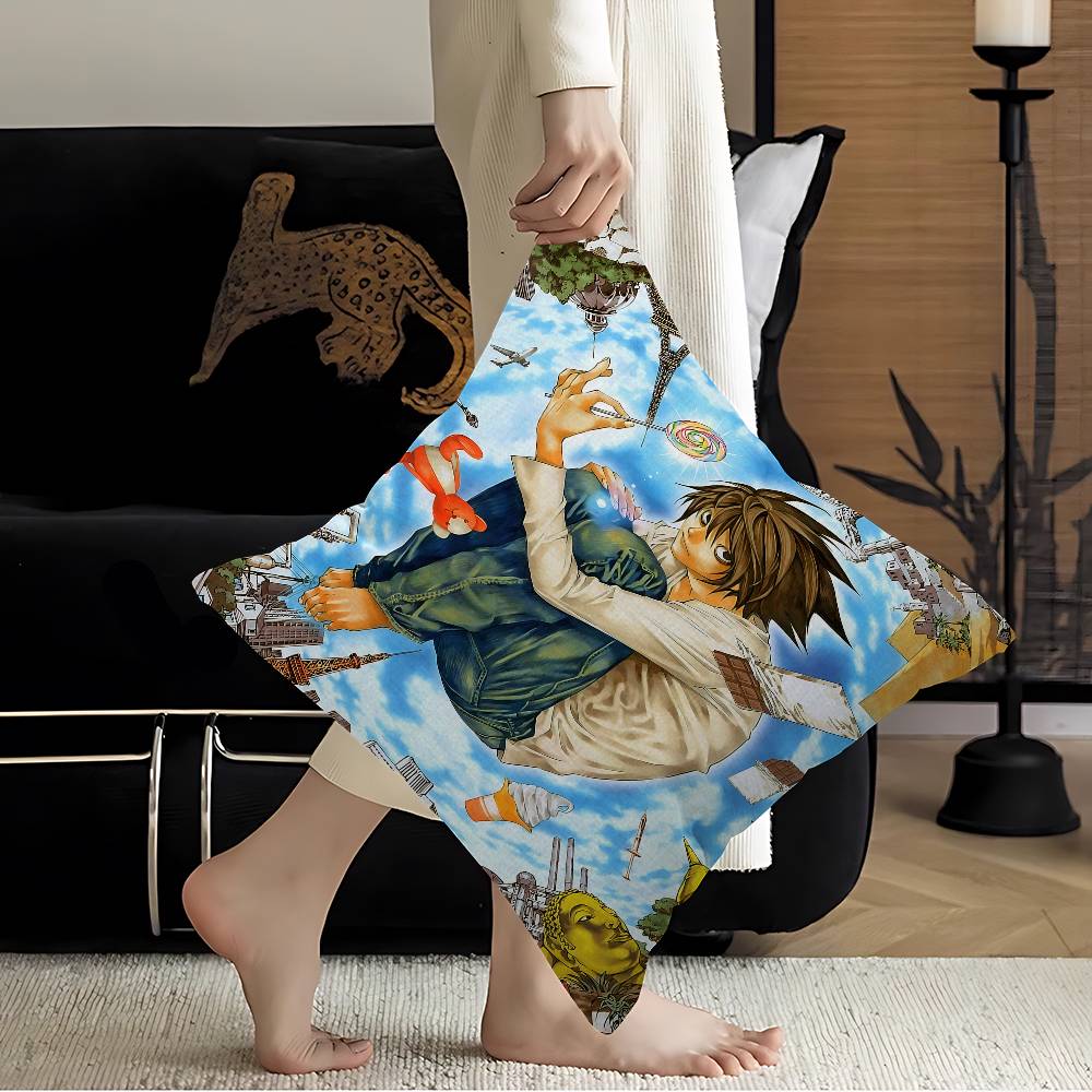 

Горячее Аниме Тетрадь Смерти 45*45см Наволочка Чехол для Подушки Декор Наволочка Домашняя Наволочка Для Подушки Диванной Подушки 12x12Inch