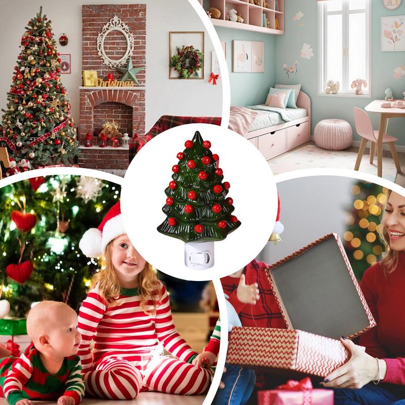Steckdosen-Nachtlicht Weihnachtsbaum Kleines Zimmer Deko Licht Weihnachts-Nachtlichter Dekorative Tischlampe Für Zuhause Badezimmer Schlafzimmer