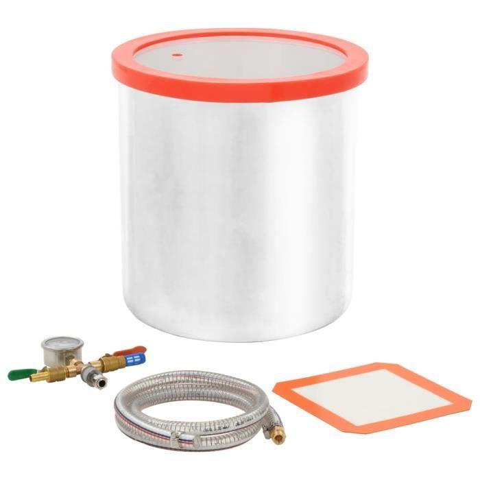 Chambre sous vide - vidaXL - 18,9 L - Acier inoxydable - Couvercle acrylique - Électrique