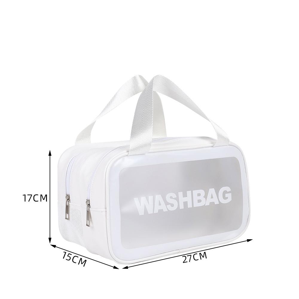 Transparent PVC Makeup Bag: Wet/Dry Separation, Large Capacity, PU Travel Cosmetic Organizer