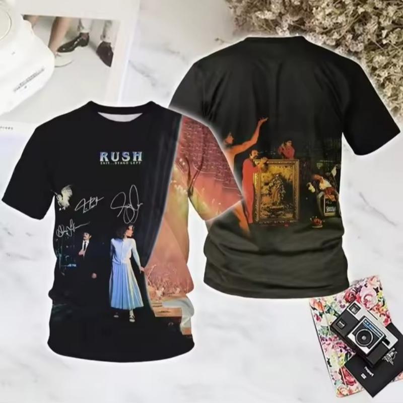 Beliebte Rock Rush 3D-Druck T-Shirts Sommer Neu Herren Damen Hip Hop Trend Kurzarm T-Shirt Street Locker Lässig Übergroß Y2k Top