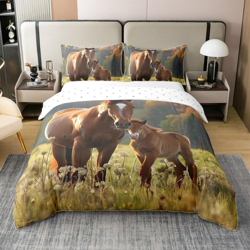 Cute Colorful Cartoon Salamander Duvet Cover, Boys and Girls Duvet Cover, Microfiber Duvet Cover with Zipper Pillowcase, Bedding