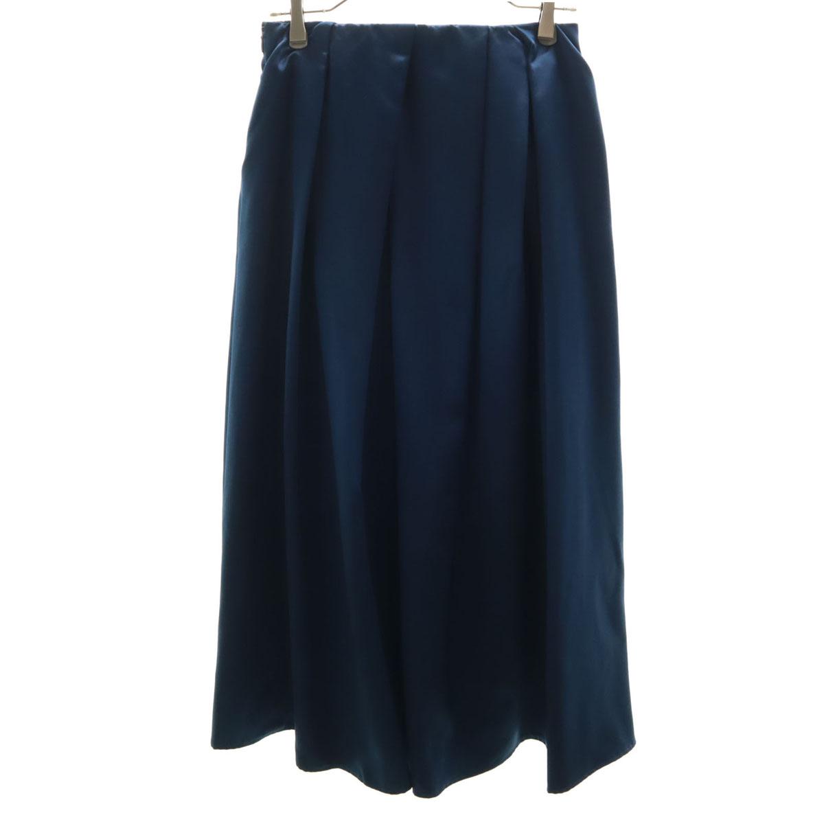 

CYCLAS Made in Japan Silk Blend Long skirt 36 Navy Women Used