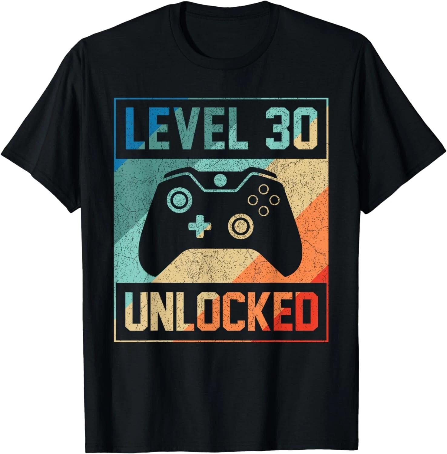 

Level 30 Unlocked Shirt Video Gamer 30th Birthday Gifts Tee Gifts Unisex T-Shirt 2XL