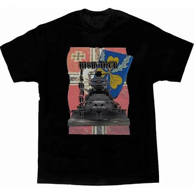 Schlachtschiff Bismarck Kriegsmarine Bismarck Battleship T-Shirt. Summer Cotton Short Sleeve O-Neck Mens T Shirt New S-3XL