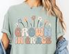 Christian Oversized T-shirt, Grow In Grace Comfort Colors Tee