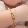 Cross-border Children's Fashion: Gold Pull-string Beaded Bracelet for Baby - Stylish Gift & Accessory