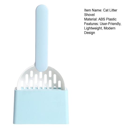 Cat Litter Shovel with Holder Cat Poop Scoop Sifting Shovel with Base Easy Clean