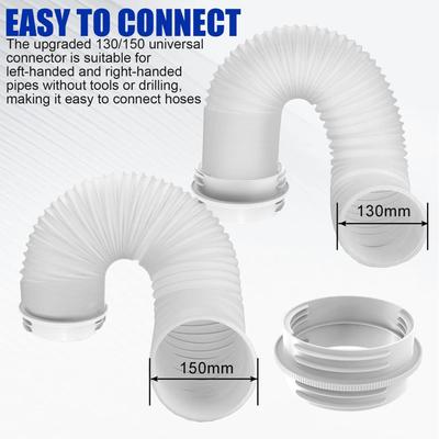 Universal AC Exhaust Hose Adapter 13/15CM Mobile Air Conditioner Hose Connector Leak-Proof AC Hose Extender Mount Adapters