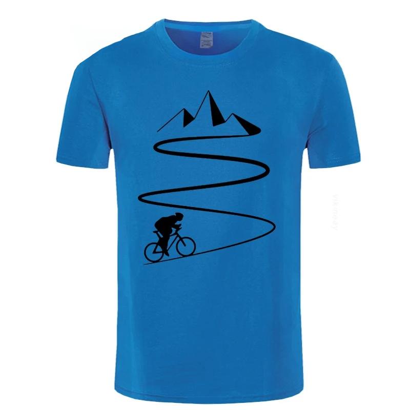 Mountain Bike Heartbeat Funny Biker T Shirt Oversized Custom Short Sleeve Mens Bicycle Cycling T-shirt Fashion Family Cotton