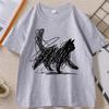 Abstract Cat Line T Shirt Minimalist Scribble Cat TShirt Funny Animal Tee Casual Comfortable Round Neck Short Sleeve Tshirt