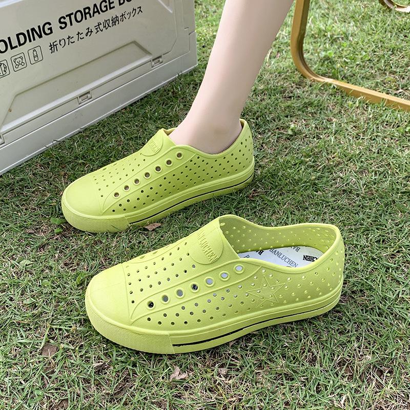 

2025 Легкие повседневные пляжные и забродные сандалии унисекс на толстой подошве 36/37 зелёный