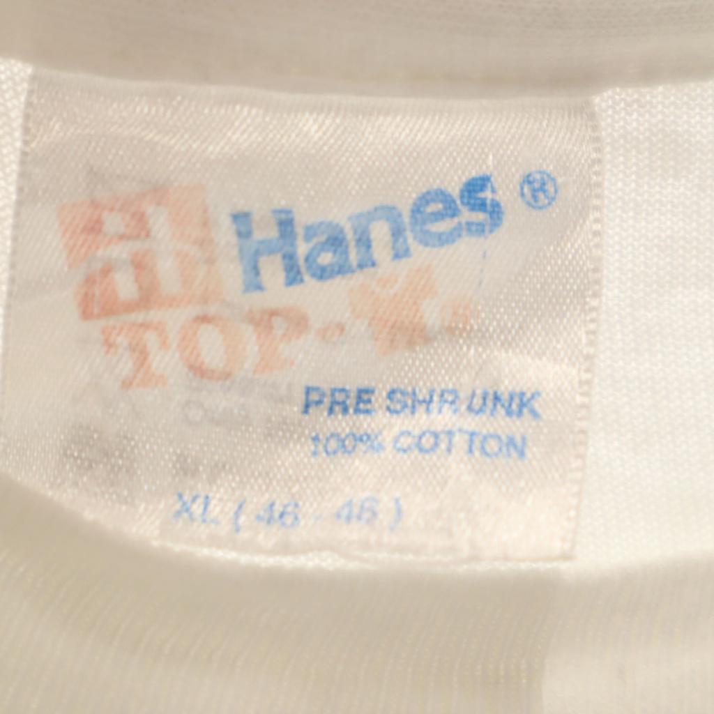 HANES 90s Old Five-quarter Sleeve T-shirt XL Off White Men's Used