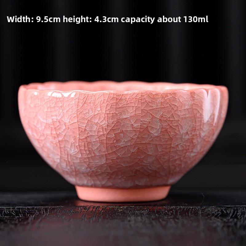 Household Master Cup Ge Kiln Powder Ice Crack Teacup Open Piece Can Raise Tea Cup High-end Kung Fu Tea Set Tea Cup