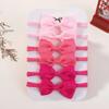 6Pcs/Set Sweet Colorful Ribbon Bowknot Elastic Headband for Baby Girls Ties Headwear Infant Kid Hair Accessories Diademas Gifts
